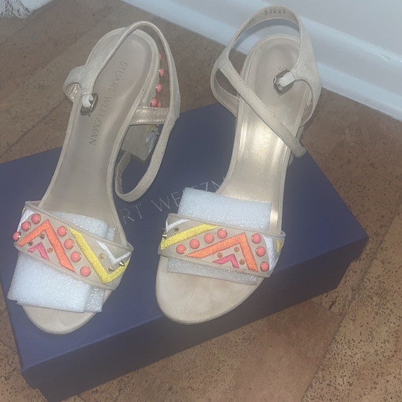 Stuart Weitzman Beach Suede Heel . Size 8.5 - Picture 8 of 8